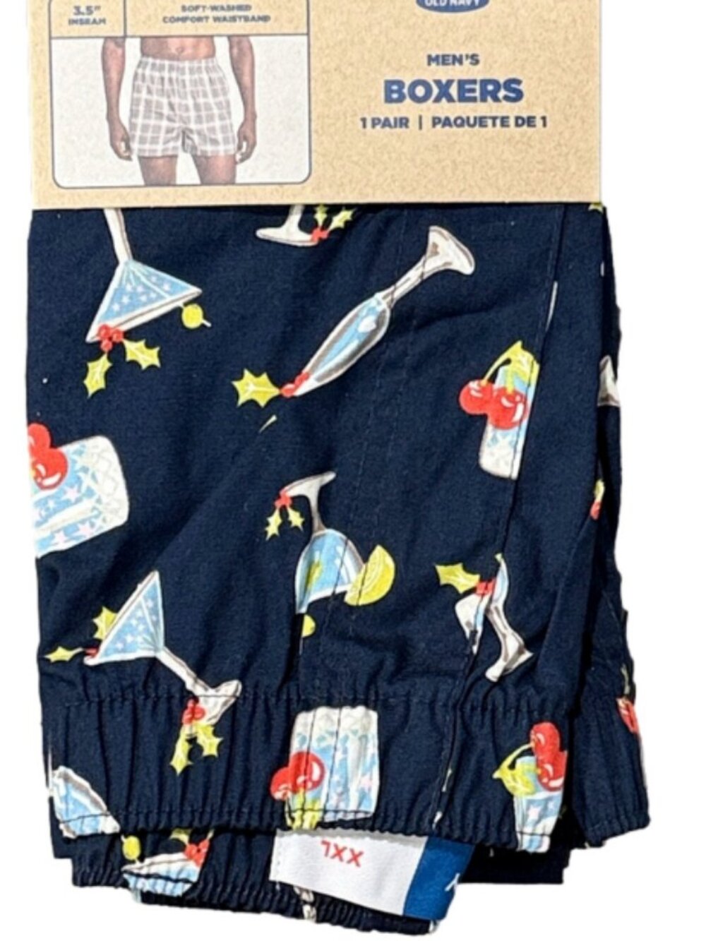 Mens Holiday Cocktail Boxer Shorts - Size XL - Old Navy